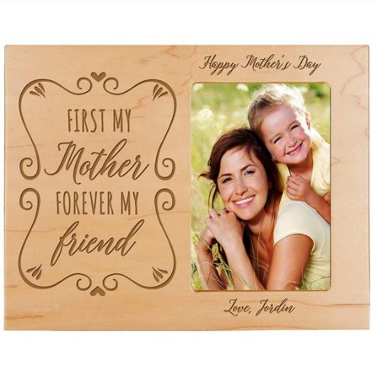Forever My Friend Maple Wood Picture Frame (Front View)