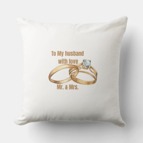 Forever My Love Wedding Ring Throw Pillow