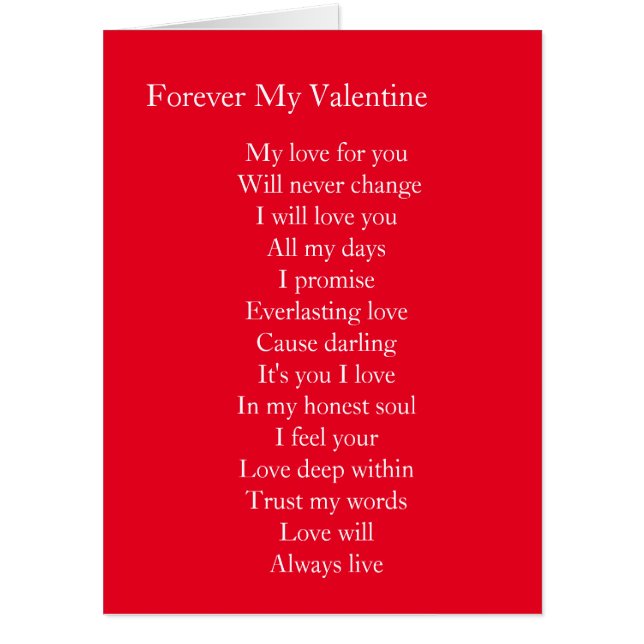 Forever my Valentine Card (Front)