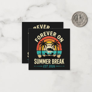 Forever On Summer Break Vintage Sunset Note Card