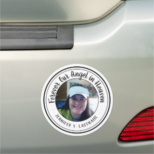 Forever Our Angel in Heaven Photo Remembrance Car Magnet