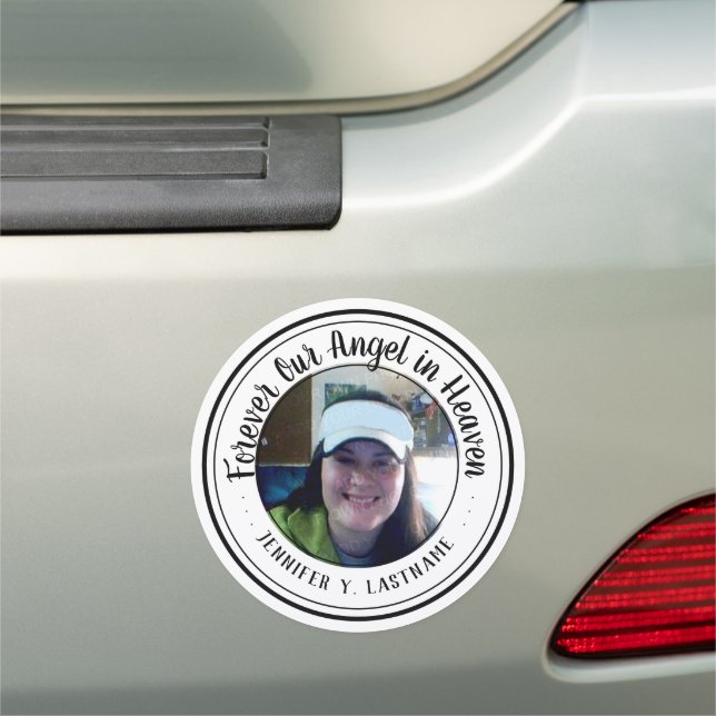 Forever Our Angel in Heaven Photo Remembrance  Car Magnet (In Situ)
