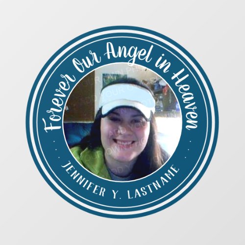 Forever Our Angel in Heaven Photo Remembrance Wind Window Cling
