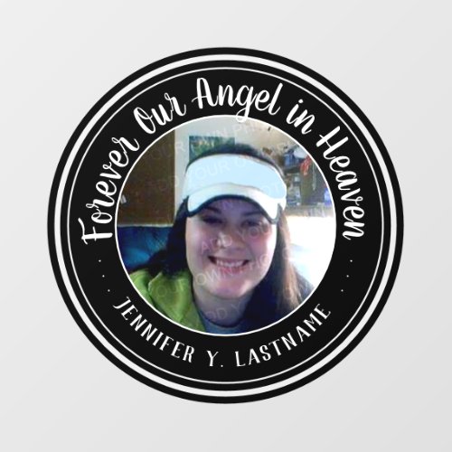 Forever Our Angel in Heaven Photo Remembrance Window Cling