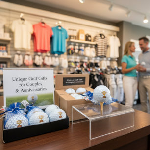 'Forever Par-tners' Gold Trophy Golf Wedding Favor Balls
