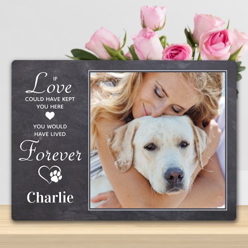 Forever Personalized Dog Loss Pet Memorial Photo Plaque