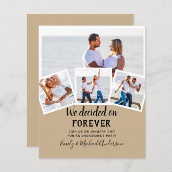 FOREVER Photo Engagement Party Invitations BUDGET