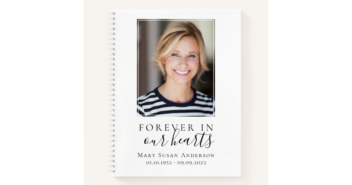 Forever Photo Funeral Budget Guest Book Zazzle