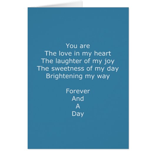 Forever Poem (Front)