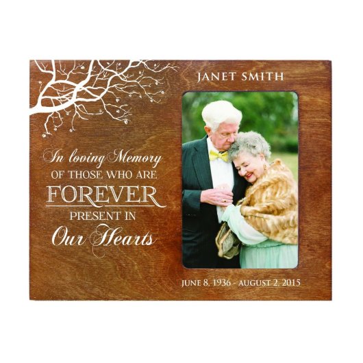 Forever Present Walnut 8x10 Memorial Picture Frame (Front)