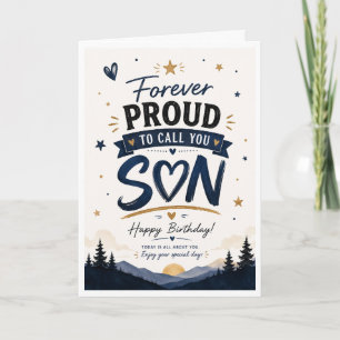 Forever Proud to Call You Son Birthday Card 