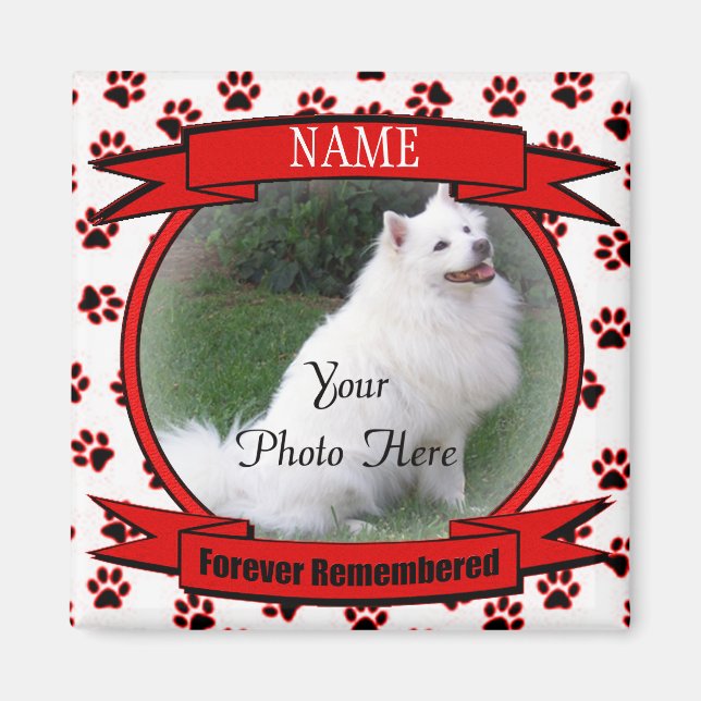 Forever Remembered Dog or Cat Keepsake Memorial Magnet (Front)