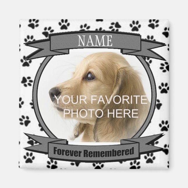 Forever Remembered Dog or Cat Keepsake Memorial Magnet (Front)
