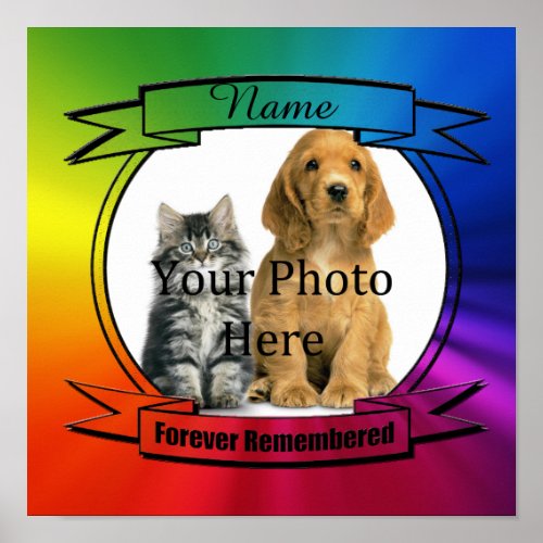 Forever Remembered for Any Pet Custom Poster