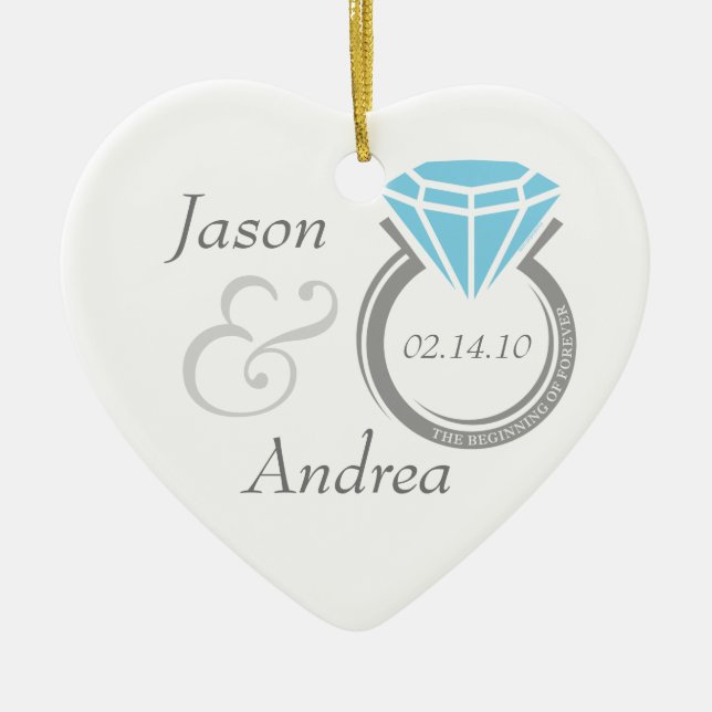Forever Ring Personalized Ornament (Front)
