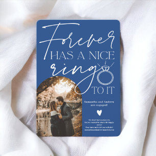 Forever ring photo arch blue engagement announcement