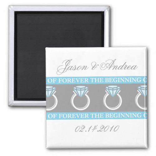 Forever Ring Wedding Keepsake Magnet