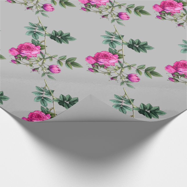 Forever Romantic Rosa Cloudy Day Wrapping Paper (Corner)