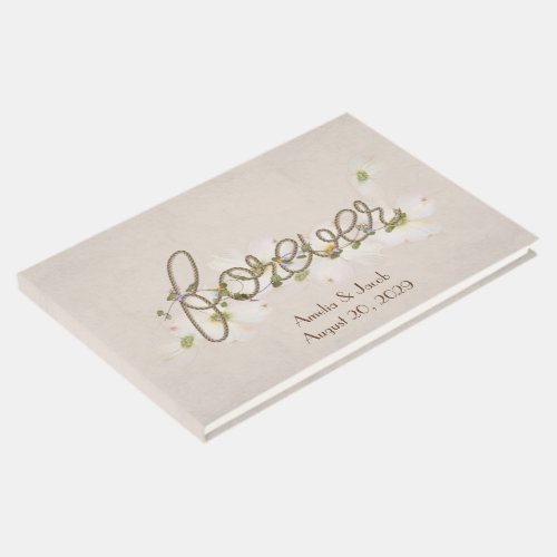 Forever Rope and Flowers Wedding Guest Book