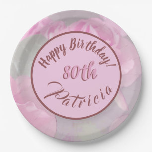 Forever Rose Pink American Garden Dream Paper Plates