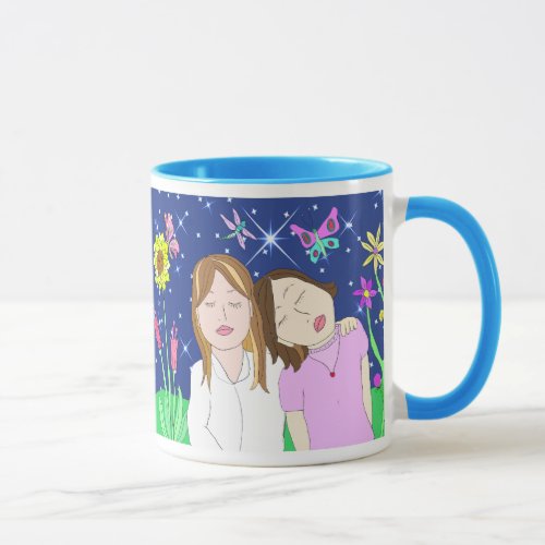 Forever Sisters Always Folk Art Mug