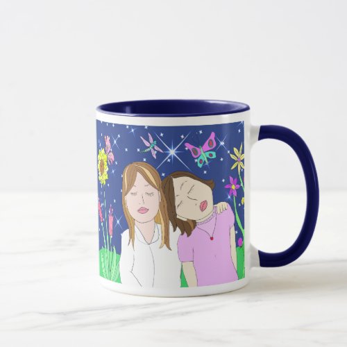 Forever Sisters Always Folk Art Mug