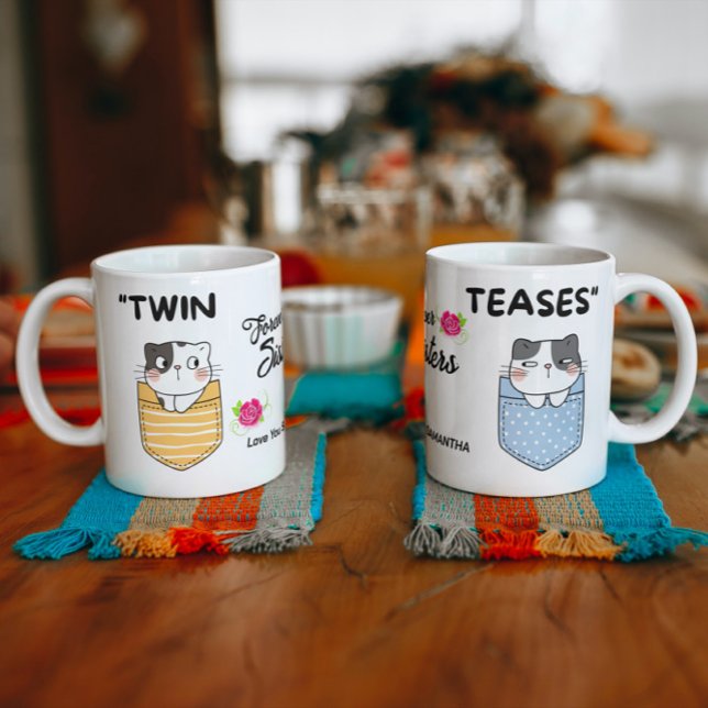 Forever Sisters, Funny Sister gift, Siblings gift Coffee Mug (Creator Uploaded)