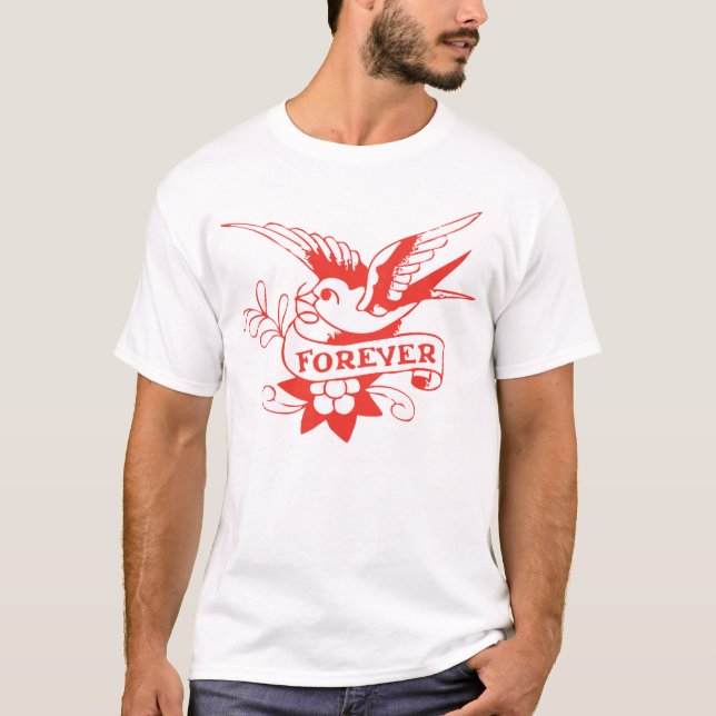 Forever Sparrow Retro Vintage Tattoo Tee (Front)