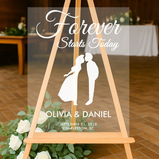  Forever Starts Today Wedding Welcome Acrylic Sign (Creator Uploaded)
