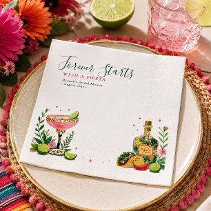 Forever Starts With a Fiesta Bridal Shower Napkins