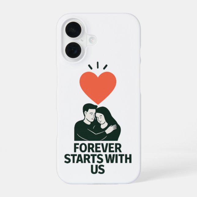 Forever Starts With Us – Romantic Starry Couple iPhone Case (Back)