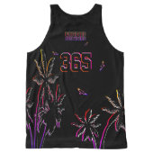 Forever Summer 365 Ipanema Neon Night Black Palms All-Over-Print Tank Top (Back)