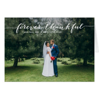 Forever Thankful Hand Lettered Wedding Thank You