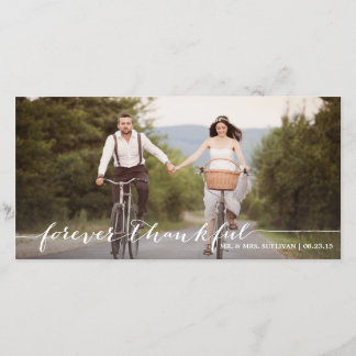 Forever Thankful Handwritten Thank You Photo Card