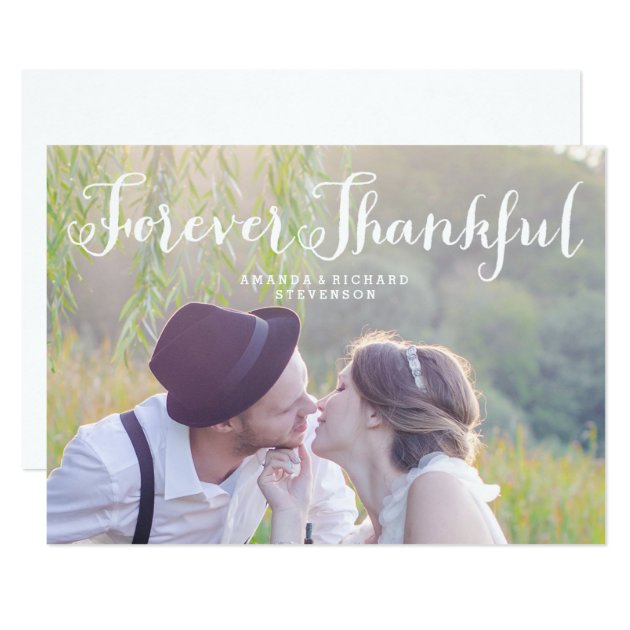 FOREVER THANKFUL SCRIPT | WEDDING PHOTO CARD