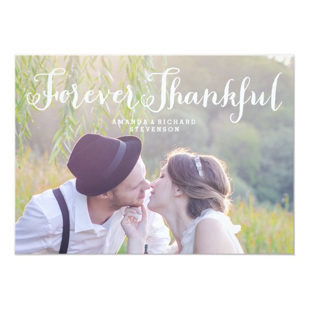 FOREVER THANKFUL SCRIPT | WEDDING PHOTO CARD