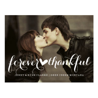 FOREVER THANKFUL SCRIPT | WEDDING POST CARD
