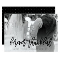 Forever Thankful | Typography and Wedding Photo Card
