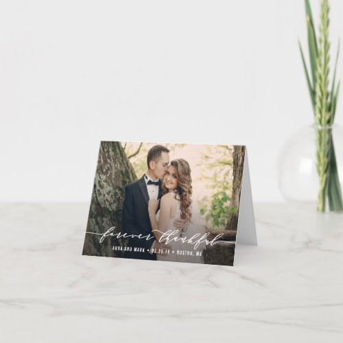 Forever Thankful Wedding Thank You Card