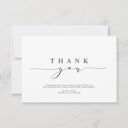 Forever Thankful Wedding Thank You Photo Card | Zazzle