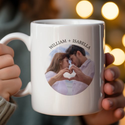 Forever Together Customisable Couple Photo Name Coffee Mug