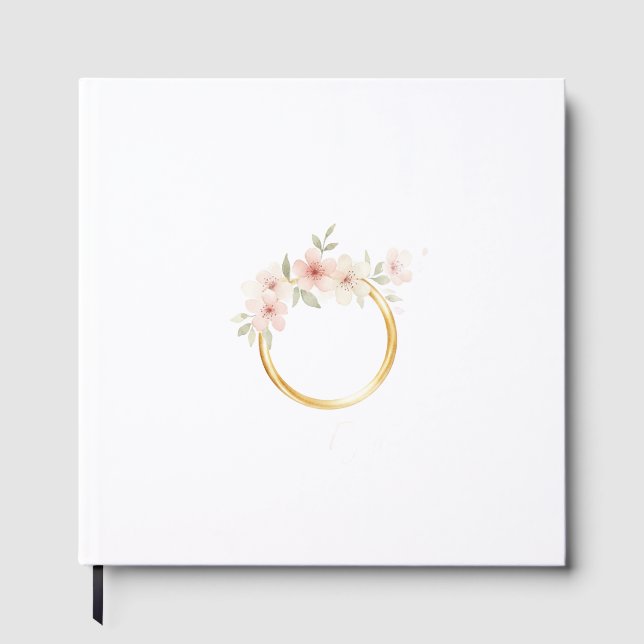 Forever Together Gold Ring Design Guest Book (Front)