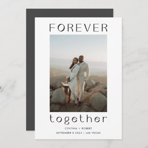 Forever Together Gray Wedding Announcement