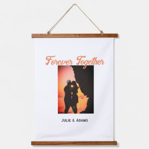 forever together photo name date couple wedding ro hanging tapestry