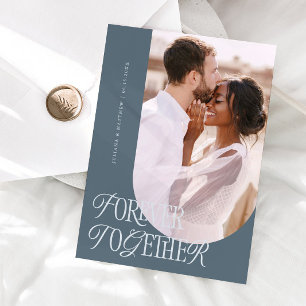 Forever Together Vintage Elegance Slate Wedding Announcement