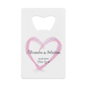 Forever Together Wedding Party Favor Drink Credit Card Bottle Opener