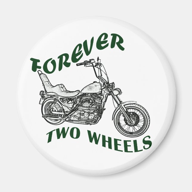 Forever Two Wheels - Biker Magnet (Front)
