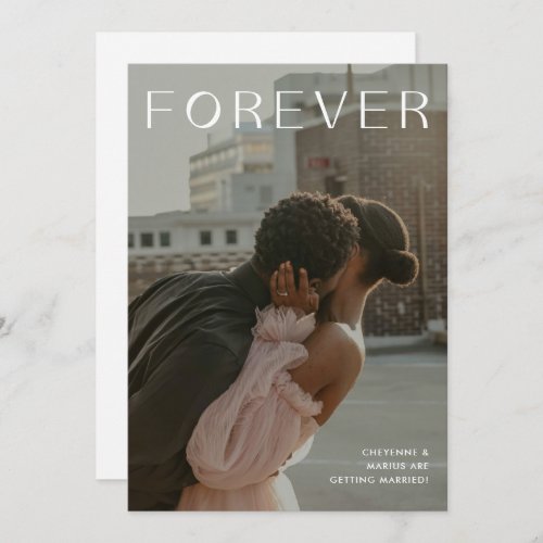 Forever Typography Photo Engagement Announcement
