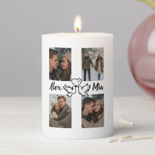 Forever Us – Custom Couple Photo Collage Candle