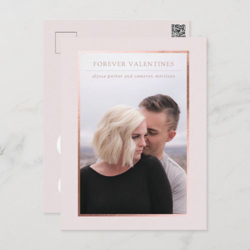 Forever Valentines Photo Save the Date Postcard
